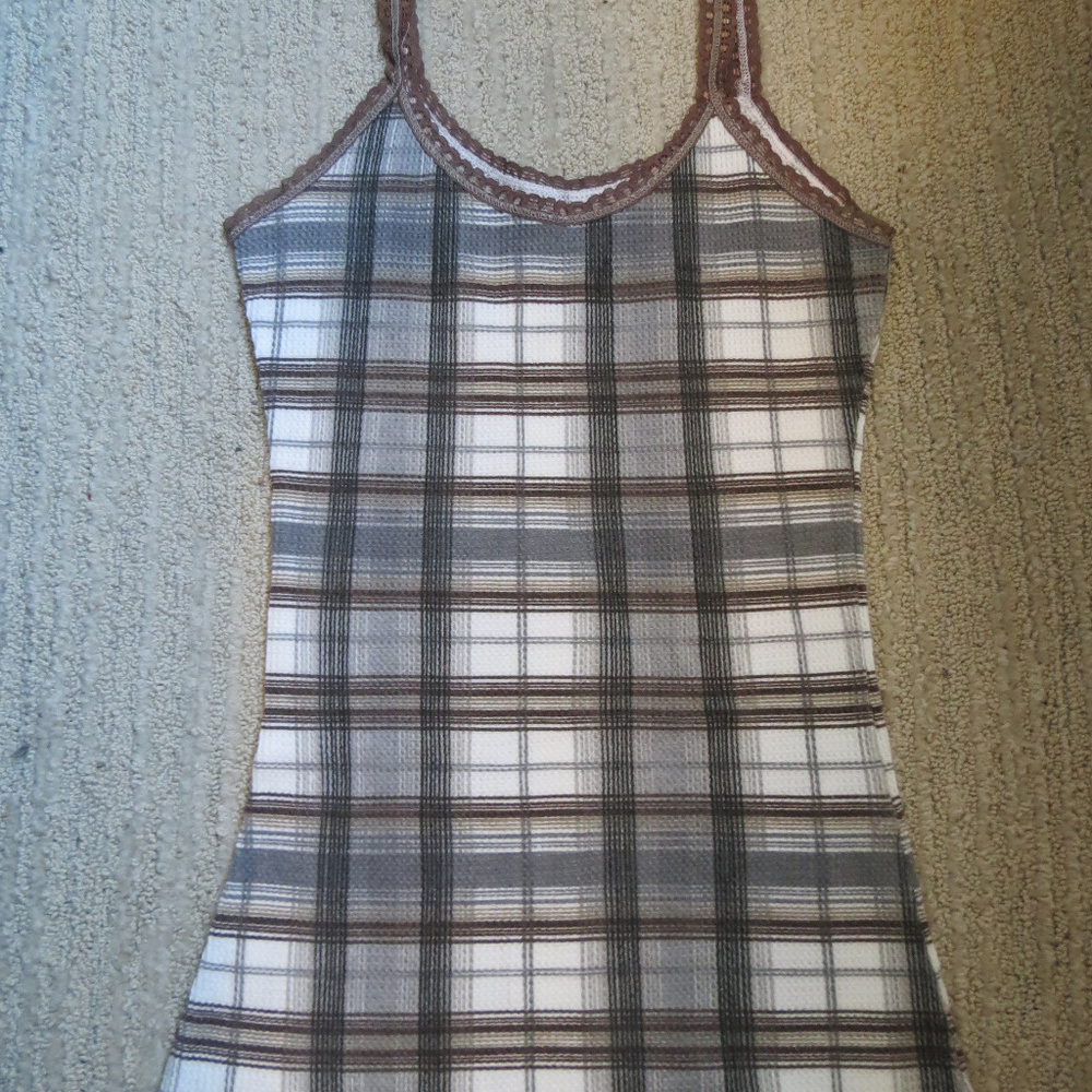 Nollie plaid junior's tank top